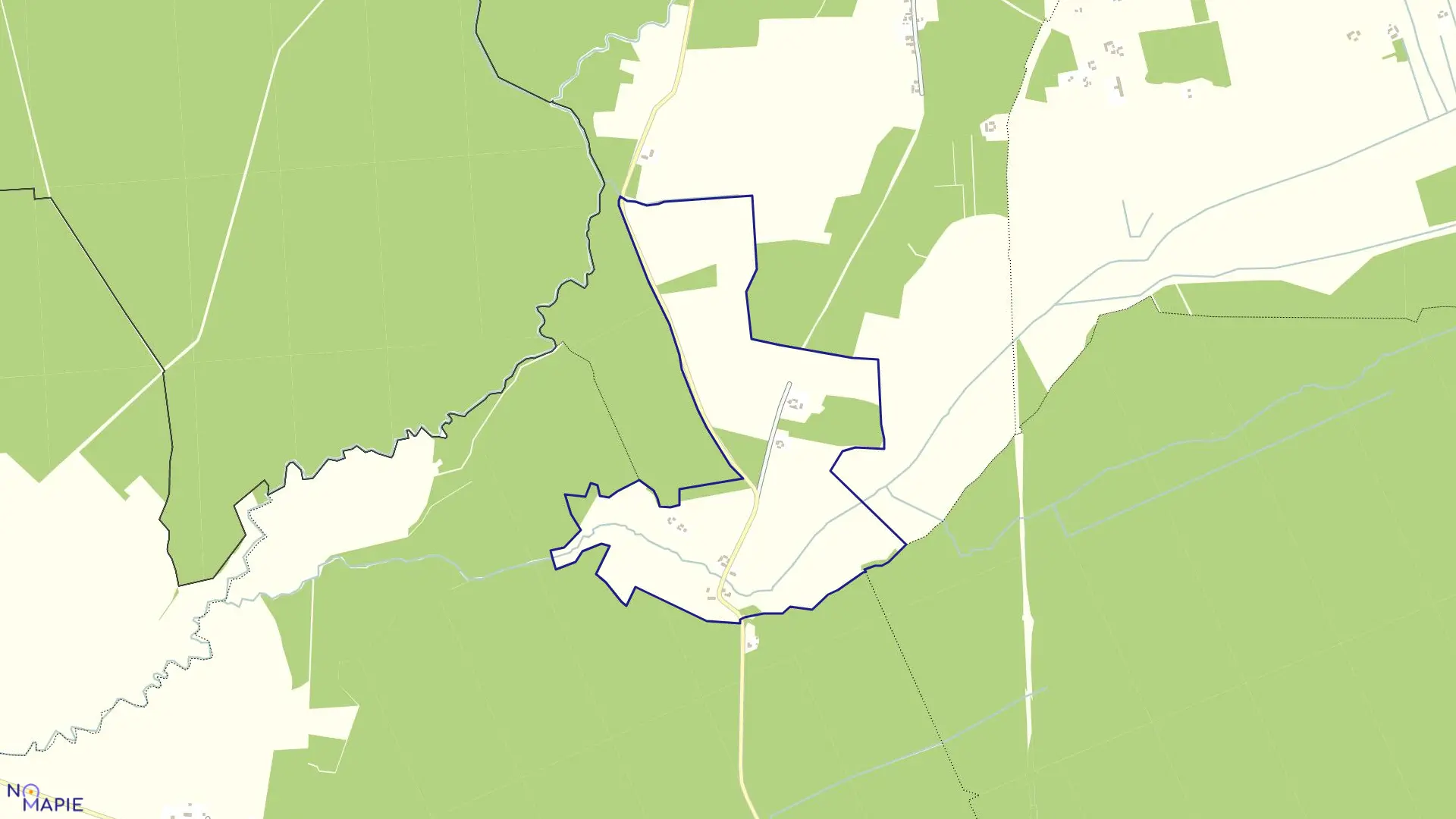 Mapa obrębu Smoliny w gminie Lubiszyn